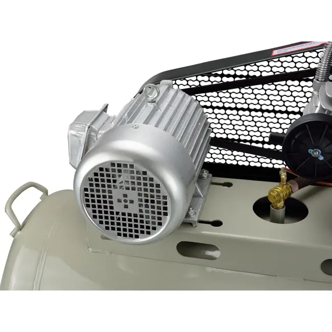 GEKO Triple cilinder luchtcompressor - 200L - 490 L/min - 8 bar - 400V - Staal - Horizontaal ontwerp