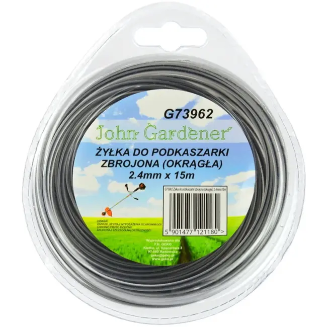 GEKO Nylon snijlijn - rond - 2,4 mm x 15 m - versterkt - slijtvast