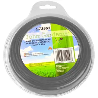 John Gardener Nylon snijlijn - Rond - Versterkt - 2,4 mm x 50 m
