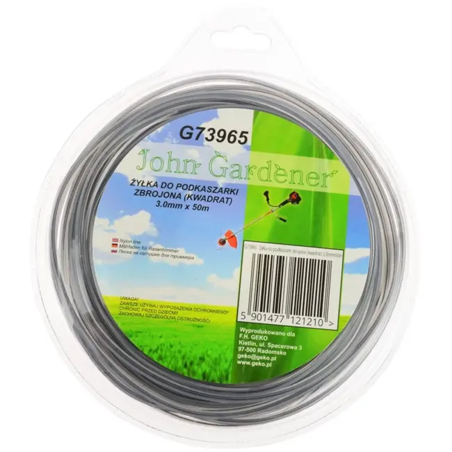 GEKO Nylon trimmerdraad - vierkant - 3,0 mm - 50 m - versterkt