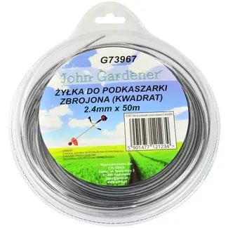 GEKO Nylon trimmerdraad - vierkant - 2,4 mm x 50 m - slijtvast en duurzaam