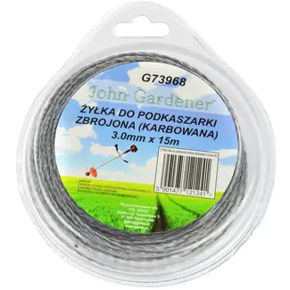 John Gardener Nylon lijn - 2,4 mm - 50 m - Versterkt en gegolfd ontwerp