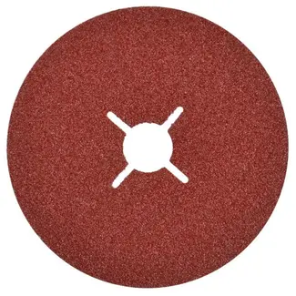 GEKO Aluminium oxide schuurschijf - 125 mm - korrel 80 - kruisvormige uitsparingen - 25 stuks