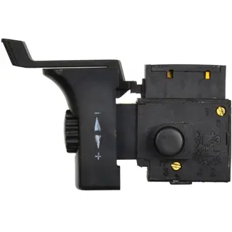 GEKO Schakelaar met snelheidsregeling en draairichting - compact ontwerp - 81 mm - zwart