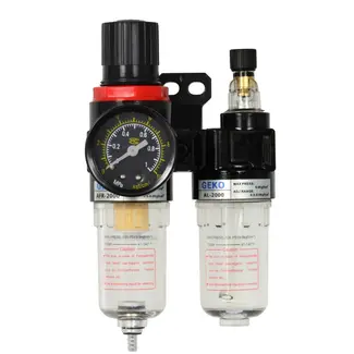 GEKO Luchtdrukregelaar met waterafscheider - 1/4" - 500 l/min - 0,5-9 bar