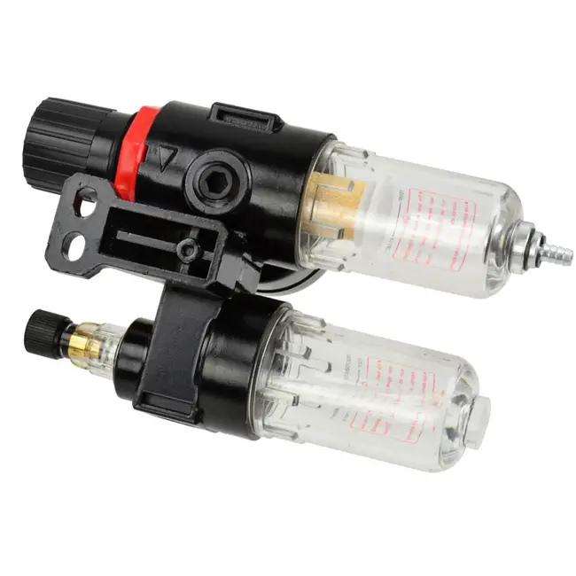 GEKO Luchtdrukregelaar met waterafscheider - 1/4" - 500 l/min - 0,5-9 bar