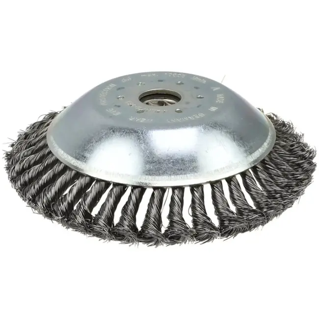 GEKO Ronde stalen draadborstelkop - 200 mm - Voor onkruid en struiken verwijderen