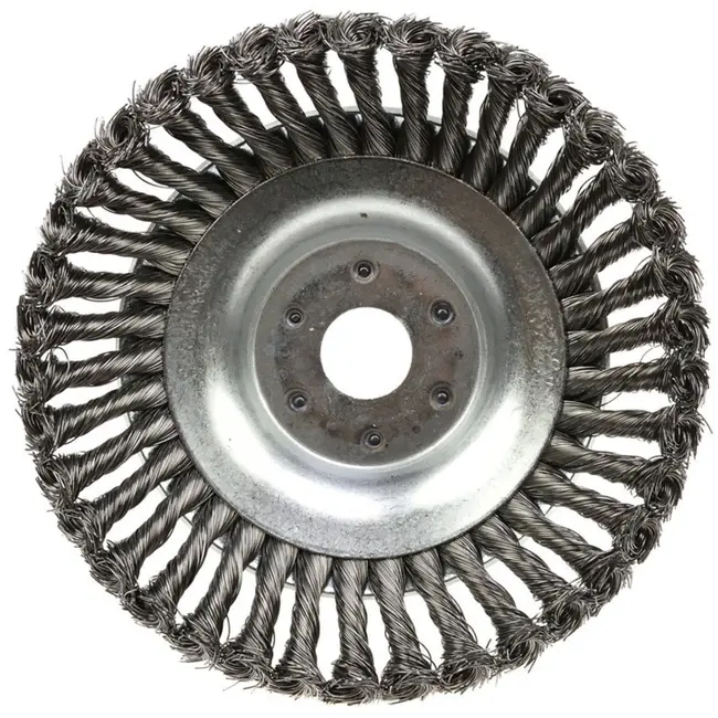 GEKO Ronde stalen draadborstelkop - 200 mm - Voor onkruid en struiken verwijderen