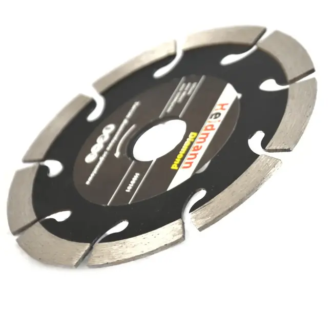 Heidmann Diamantschijf - Gesegmenteerd - 125 mm - Voor beton en steen - Zwart