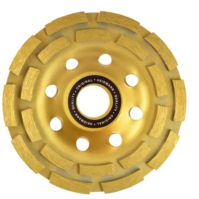 Heidmann Diamant slijpschijf - dubbele rij - 125 mm - 5 mm segment - voor beton en metselwerk