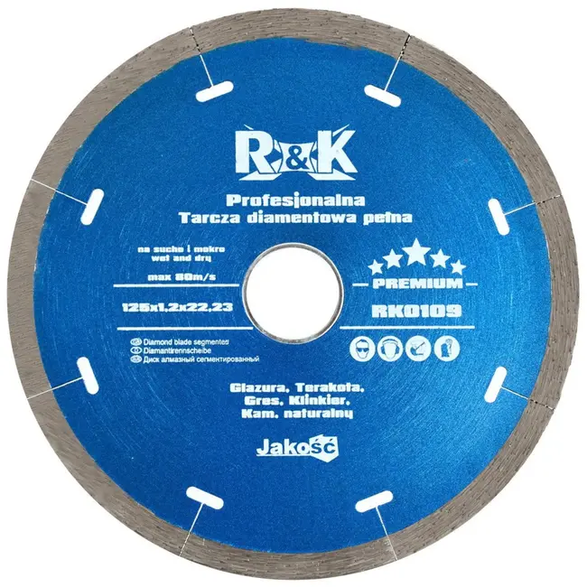 GEKO Diamantzaagblad - Continu Segment - Voor Tegels - 125 mm