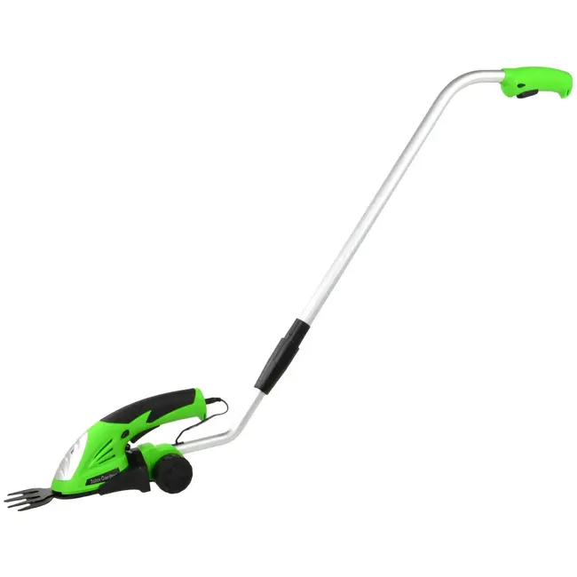 GEKO Draadloze grasschaar met 2 messen en ergonomische greep - 120 mm - Inclusief oplader en steel