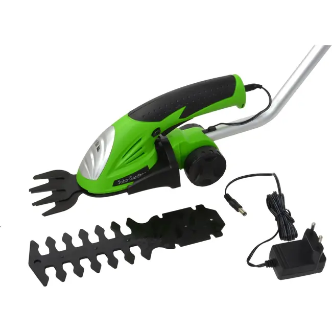 GEKO Draadloze grasschaar met 2 messen en ergonomische greep - 120 mm - Inclusief oplader en steel