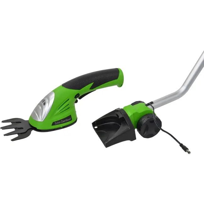 GEKO Draadloze grasschaar met 2 messen en ergonomische greep - 120 mm - Inclusief oplader en steel