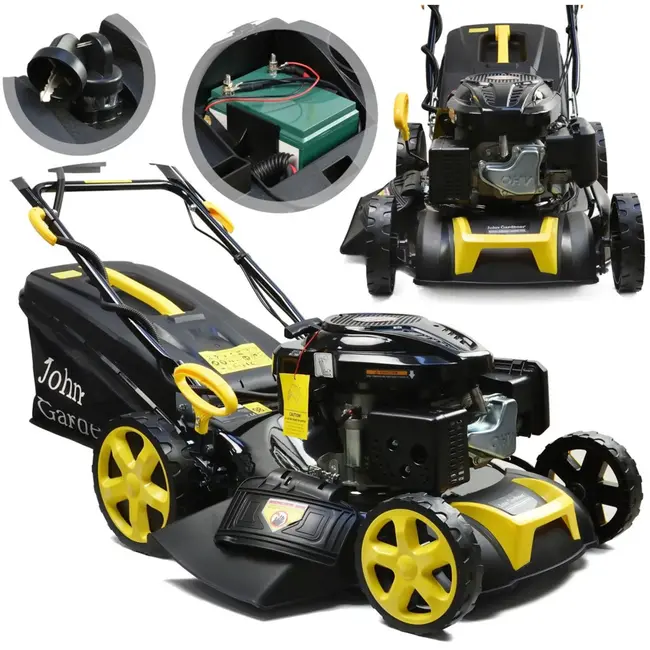 GEKO Zelfrijdende grasmaaier - Elektronische start - 51 cm maaibreedte - 7 hoogtestanden - Grote achterwielen