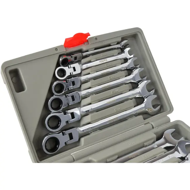 Keltin Reversible ratelsleutelset - 12-delig - 8-19 mm - Chrome-Vanadium - Ergonomisch ontwerp