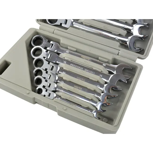 Keltin Reversible ratelsleutelset - 12-delig - 8-19 mm - Chrome-Vanadium - Ergonomisch ontwerp
