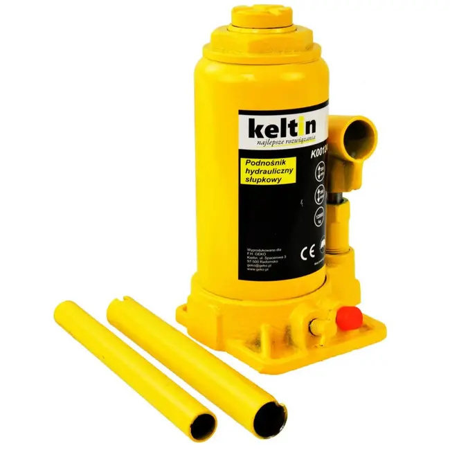 Keltin Hydraulische fleskrik - 12 ton - Duurzaam staal - Roestbestendige afwerking