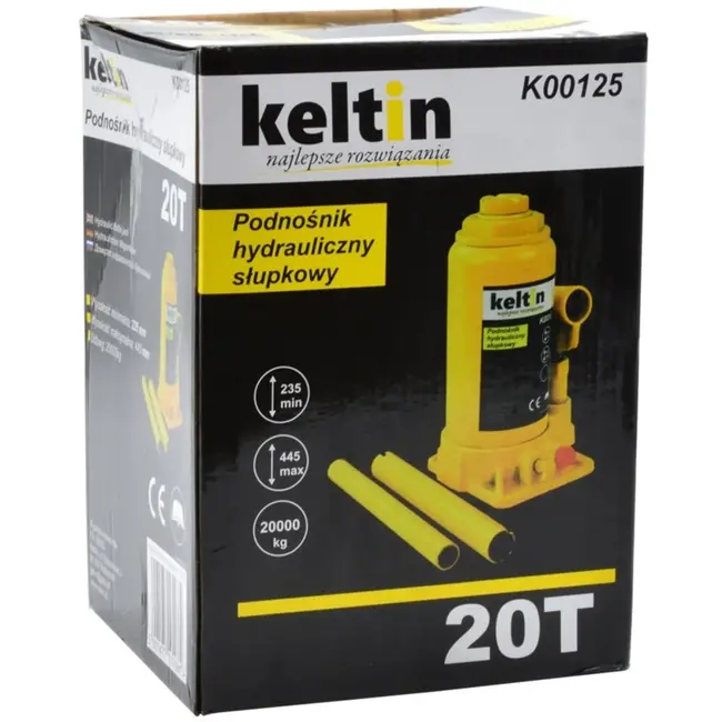 Keltin Hydraulische fleskrik - 20 ton - Compact en robuust ontwerp