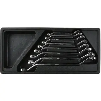 GEKO Offset ringsleutelset - Dubbelzijdig - Chroom vanadium - 6-22 mm - 8-delig