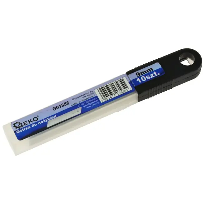 GEKO 9 mm afbreekmesjes - gehard snijvlak - set van 10 stuks