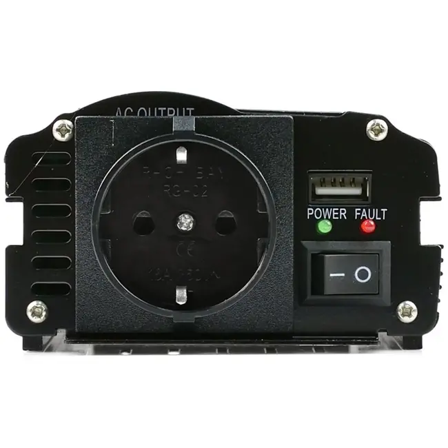 GEKO Voltage-omvormer - 24V naar 230V - 500/1000W - USB-poort - Slimme koeling