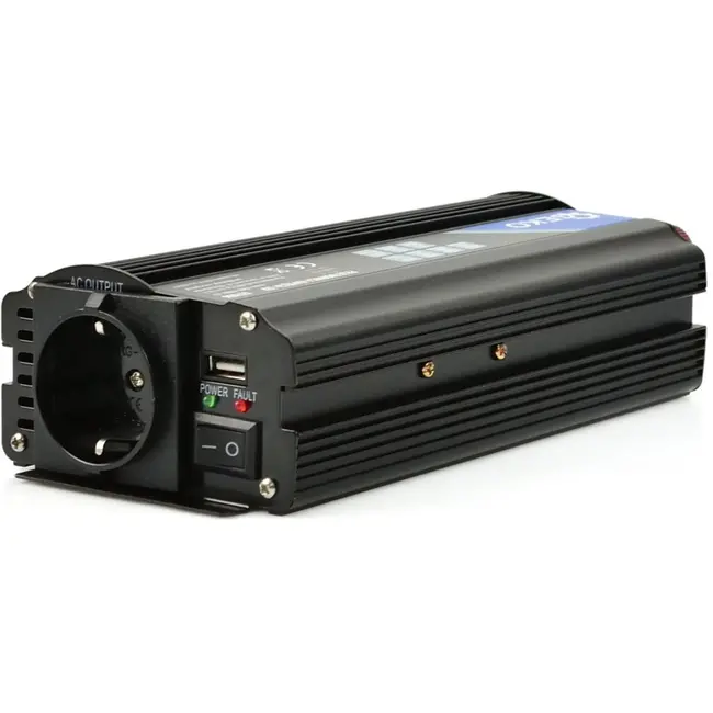 GEKO Omvormer 12V naar 230V - 800/1600W - USB-poort - Slimme koeling