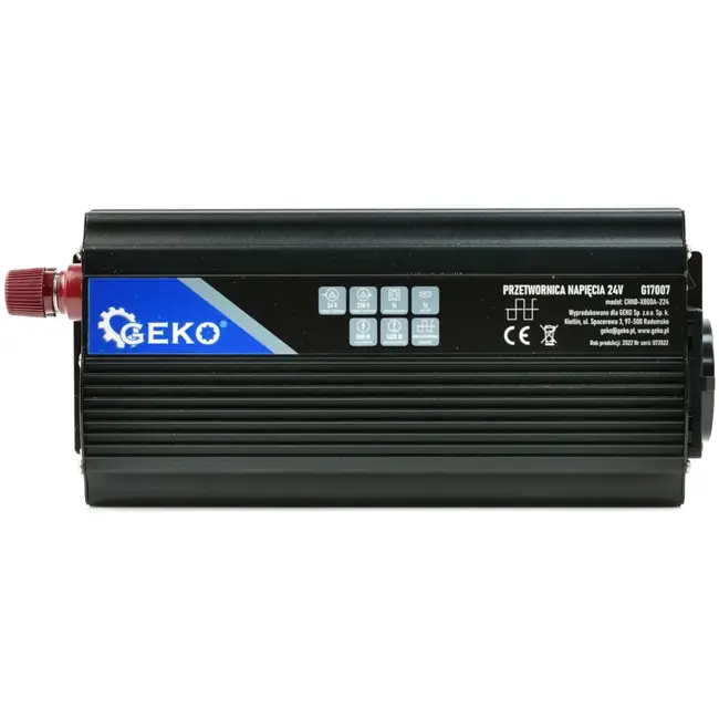GEKO Spanningsomvormer 24V naar 230V - 800/1600W - USB-poort - Slimme koeling