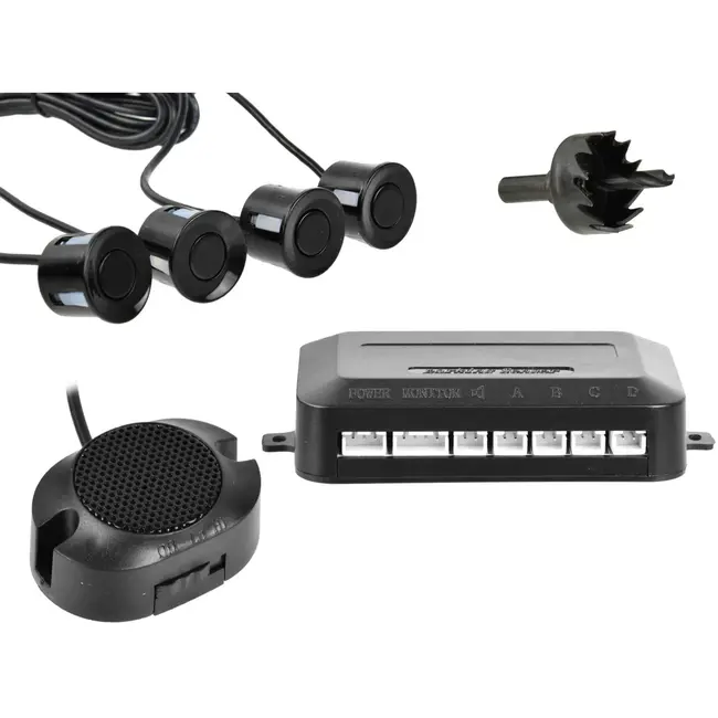GEKO Parkeersensor Systeem - 4 Ultrasone Sensoren - Buzzer Waarschuwing - Universeel
