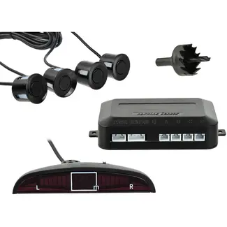 GEKO Parkeersensoren - 4 sensoren - LCD display - Ultrasoon - Buzzer geluidssignaal