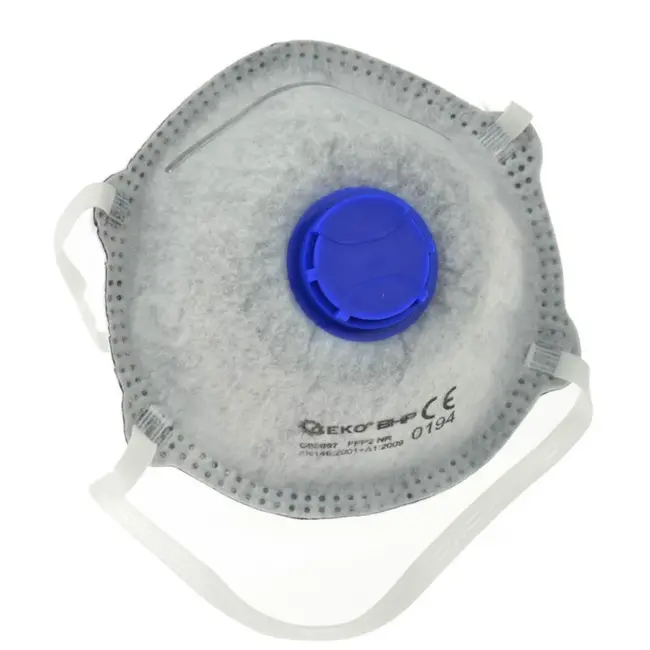 GEKO Stofmasker FFP2 - Geactiveerde Koolstof - Ventiel - Ergonomische Pasvorm - 15 Stuks