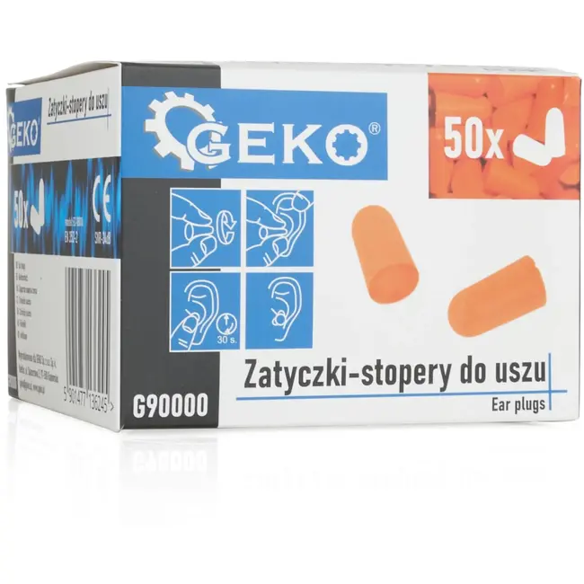 GEKO Oordopjes - Polyurethaan Schuim - 32 dB Geluidsreductie - 50 Paar - 25 stuks