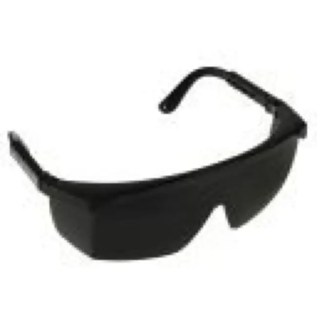 GEKO Verstelbare veiligheidsbril - polycarbonaat lens - zwart - zijbescherming - verstelbare pootjes