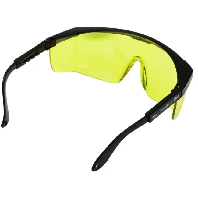 GEKO Veiligheidsbril - Geel - Polycarbonaat Lens - Verstelbare Pootjes - Zijbescherming