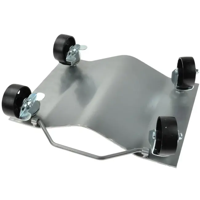 GEKO Set van 2 voertuigtransportdollies - 680 kg capaciteit - Stalen constructie - Zwenkwielen met rem