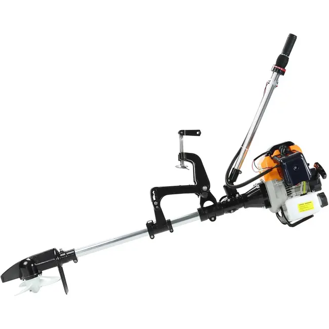 GEKO Buitenboordmotor - Aluminium Propeller - 360° Draaibare Handgreep - 52cc - Handmatige Start