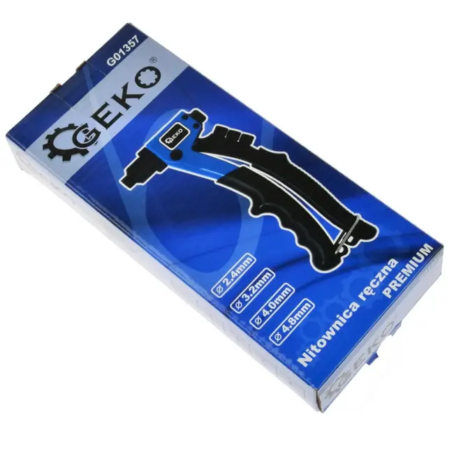 GEKO Handpopnageltang - Compact - Comfortabele Grip - 2.4-4.8mm - Chroom-Molybdeen Staal