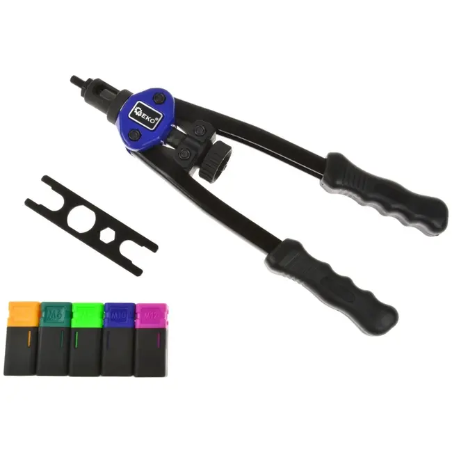 GEKO Riveteermachine - M5-M12 - Chroom-Molybdeen Staal - Inclusief Rivetmoeren - 330mm