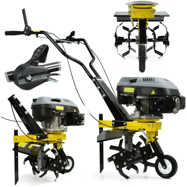 GEKO Benzine tuinfrees - 5.0PK - 36cm werkbreedte - 4 messen - Handmatige start