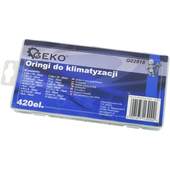 GEKO O-ring set - 18 maten - 420 stuks - Inclusief opbergdoos