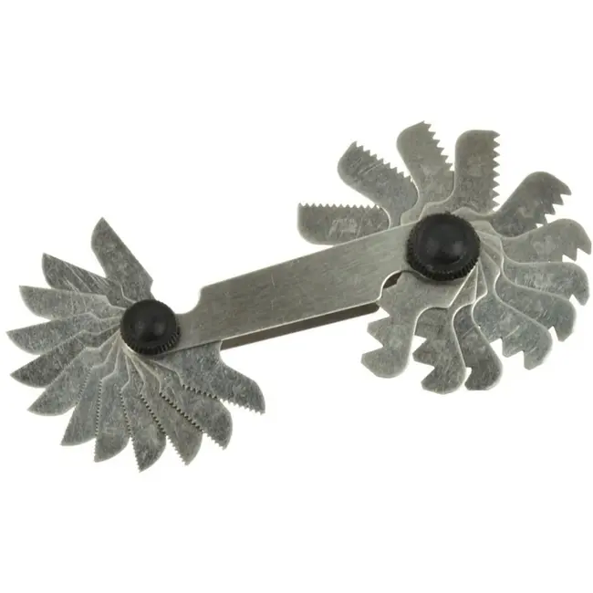 GEKO Schroefdraadmeter - 0,25-6 mm - 24 bladen - Staal - 60° hoek