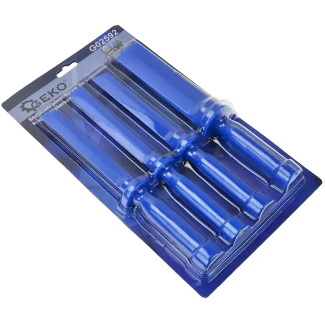 GEKO Plastic schraperset - impactbestendig nylon - 4 stuks - 18-36 mm