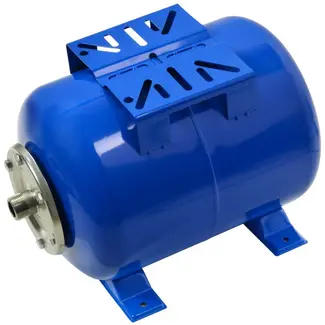 GEKO Drukvat staal 24L - Horizontaal - Met membraan - Snelle montage