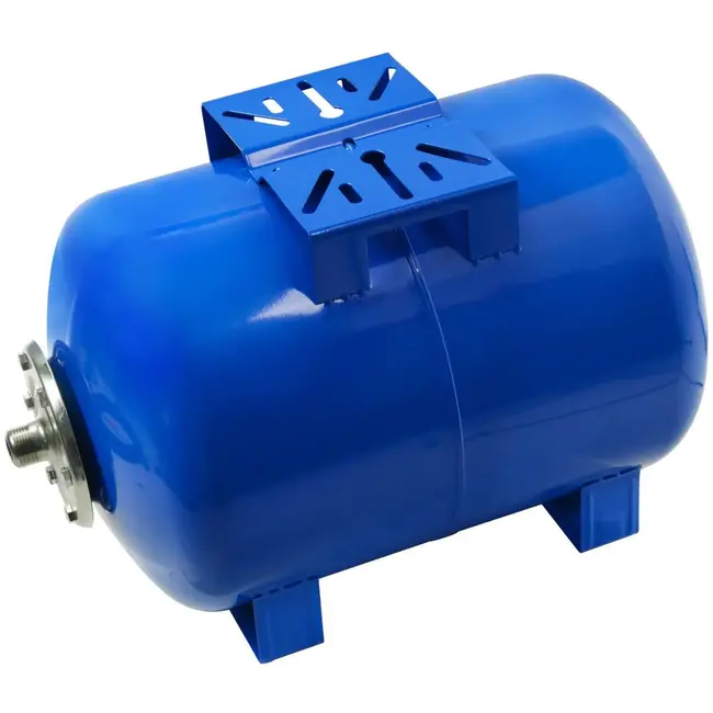 GEKO Stalen drukvat - 50 liter - Horizontaal ontwerp - Met rubberen membraan