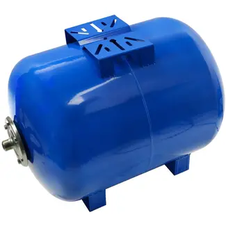 GEKO Stalen drukvat - 100 liter - horizontaal ontwerp - met rubberen membraan