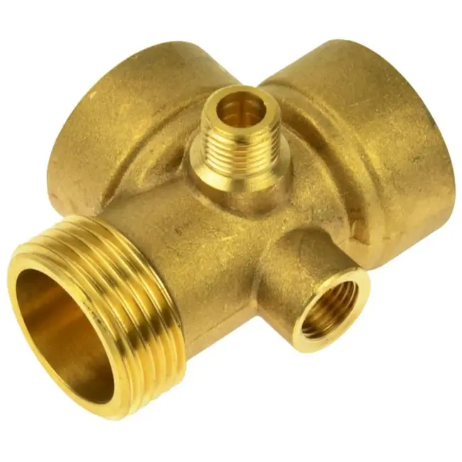 GEKO Messing 5-weg voetklep - veelzijdig en duurzaam ontwerp