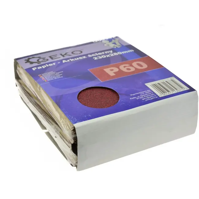 GEKO Schuurpapier - Aluminiumoxide - Waterbestendig - P60 - 230x280 mm - 100 stuks