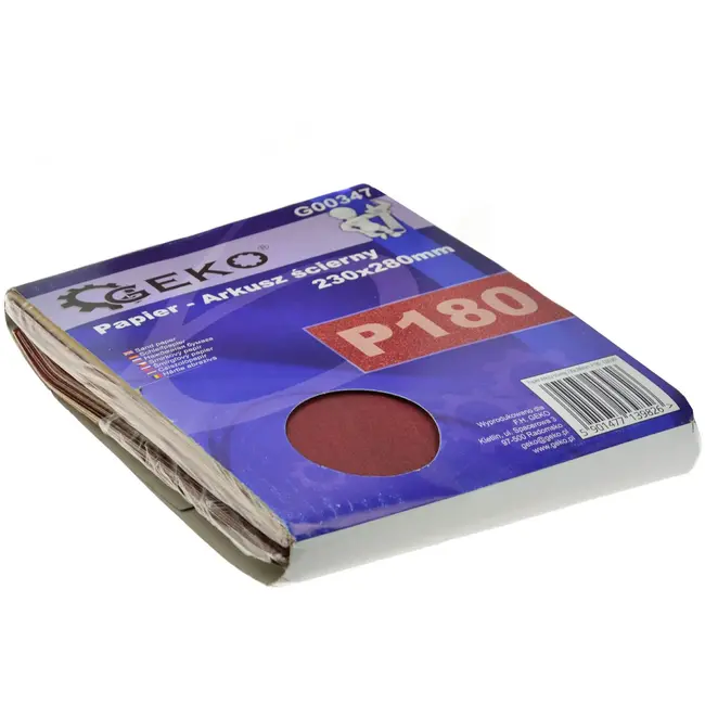 GEKO Schuurpapier - Aluminiumoxide - Waterdicht - P180 - 230x280 mm - 100 stuks