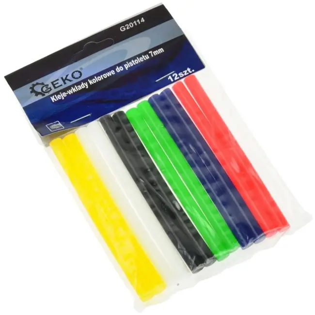 GEKO Kleefstiften - Flexibel & Kleurig - 7 mm - 12 stuks - Voor Lijmpistool