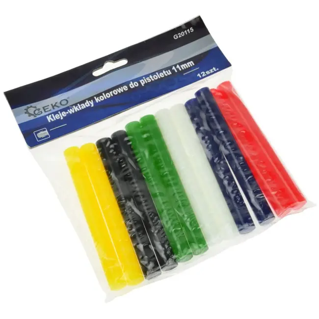 GEKO Kleefstaven - Kleurvariatie - Flexibel - 11 mm - 12 stuks